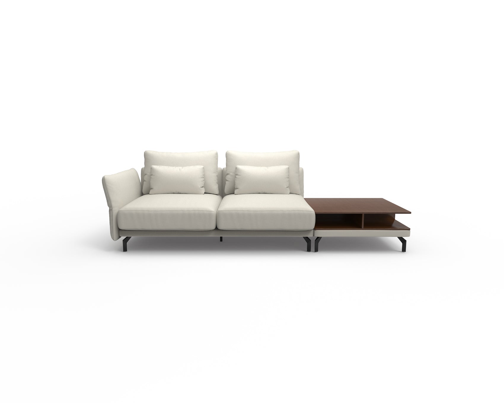 Seagull 2 Seater Sofa with Shelf Table (Right)